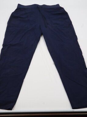 Nike Dri-FIT Athletic Pants Womens Medium Navy Blue Drawstring Cropped Joggers